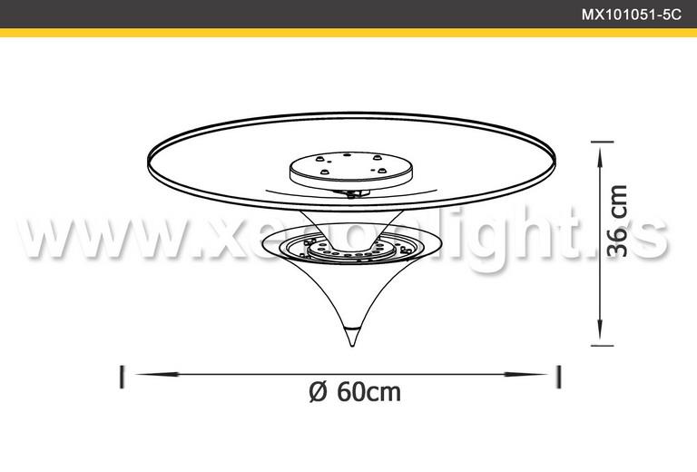 Plafonska lampa-MX101051-5C