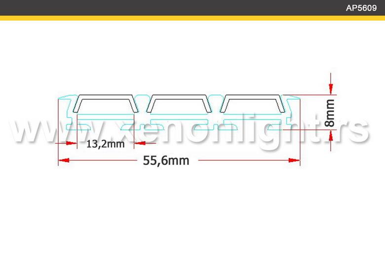 Aluminijumski led profil-ugradni-Q5609