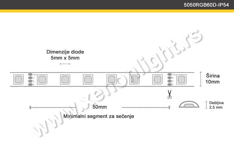 Led traka-5050RGB60D-IP54