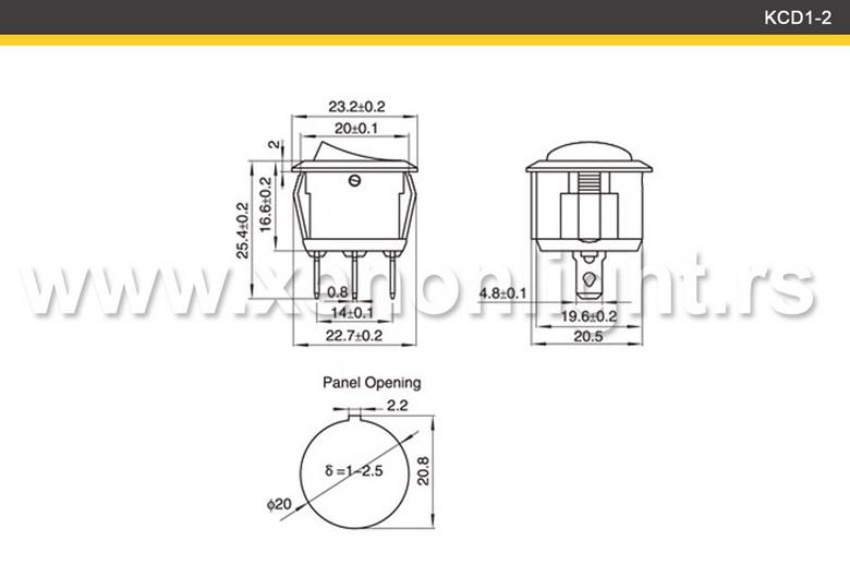 Prekidač KCD1-2 