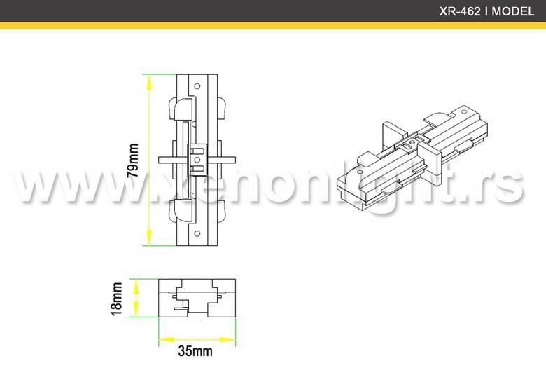 Konektor za šine XR-462I -I model