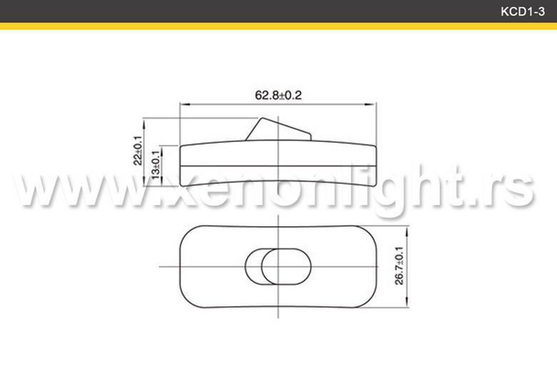 Prekidač nadgradni KCD1-3
