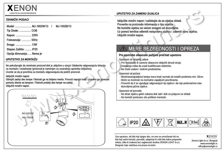 Kućište LED nadgradno MJ--1002/13