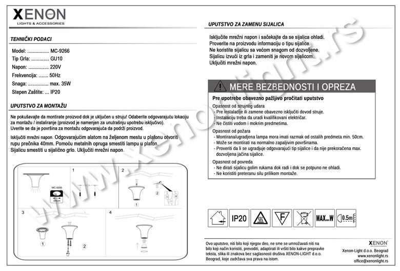 Gipsana lampa MC-9266