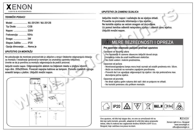 Moderna rasveta MJ-2012 BK