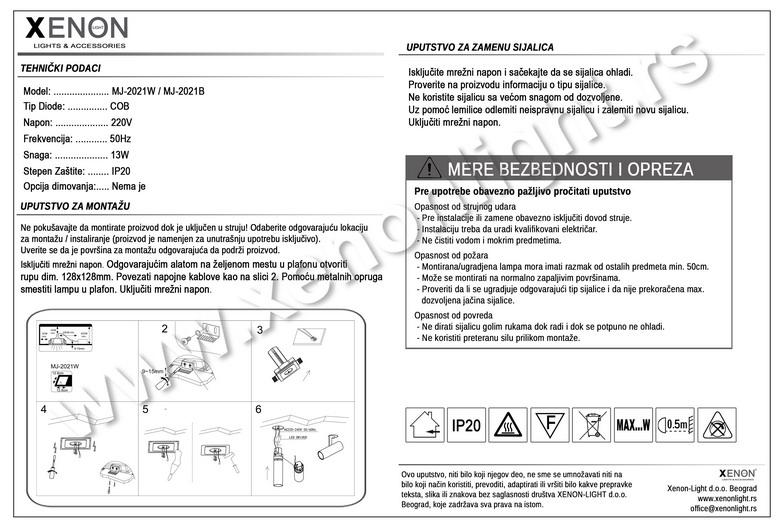 Moderna rasveta MJ-2021W
