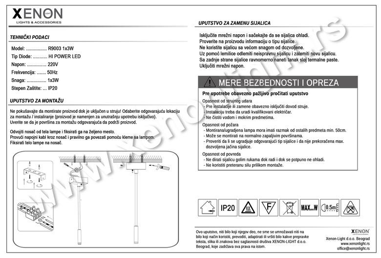 Moderna rasveta R9003 MBK