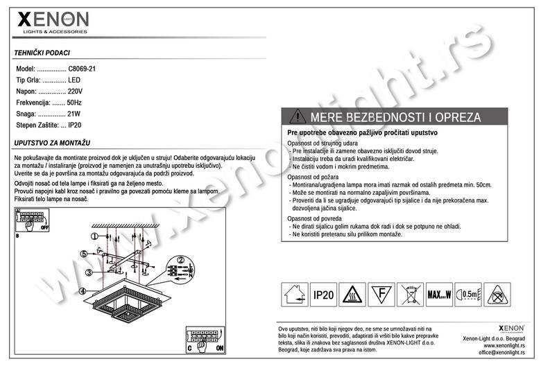 Led plafonjera C8069-21/WW