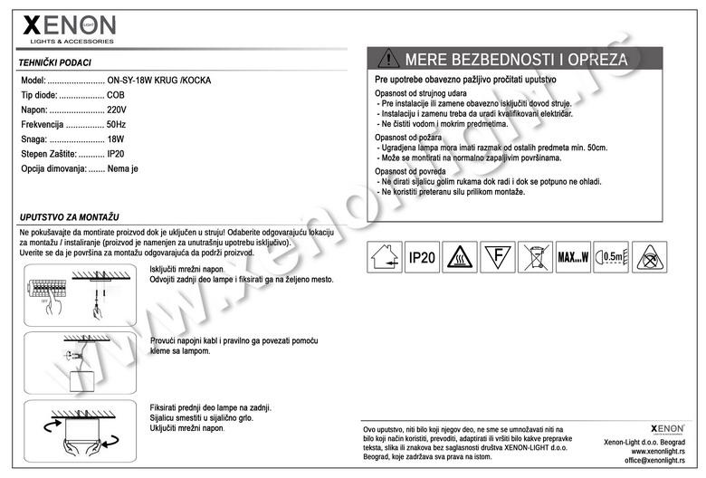 Kućište nadgradno-ON-SY 18W