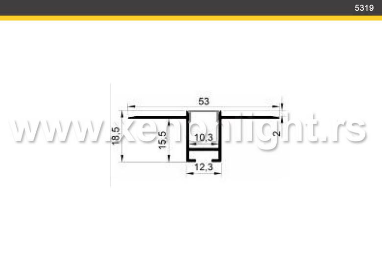 Aluminijumski led profil- Q-5319