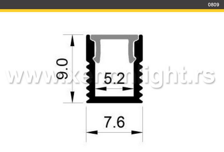 Aluminijumski led profil-Q-0809