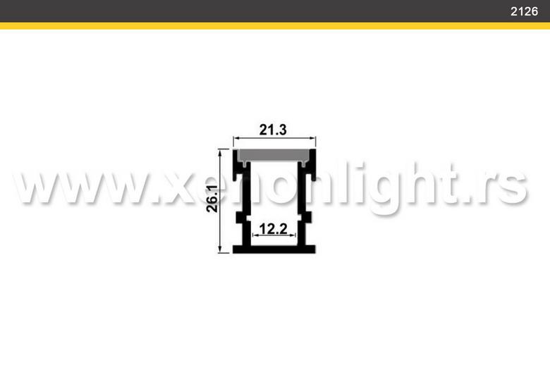 Aluminijumski led profil-Q-2126