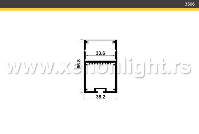 Aluminijumski led profil-Q-3566