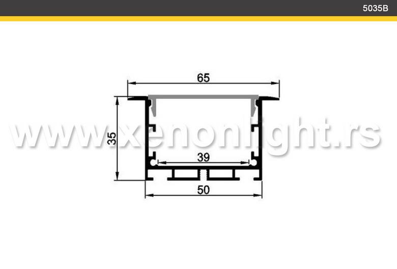 Aluminijumski led profil-Q-5035B