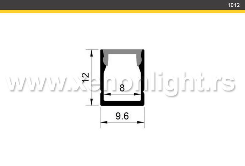 Aluminijumski led profil-Q-1012