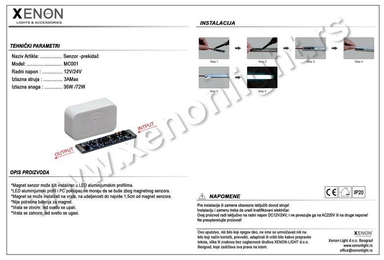 Senzor-prekidač MC001 MAGNETNI