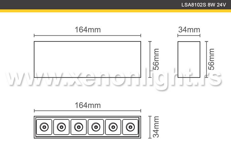 Magnetna led svetiljka LSA8102S 8W 24V