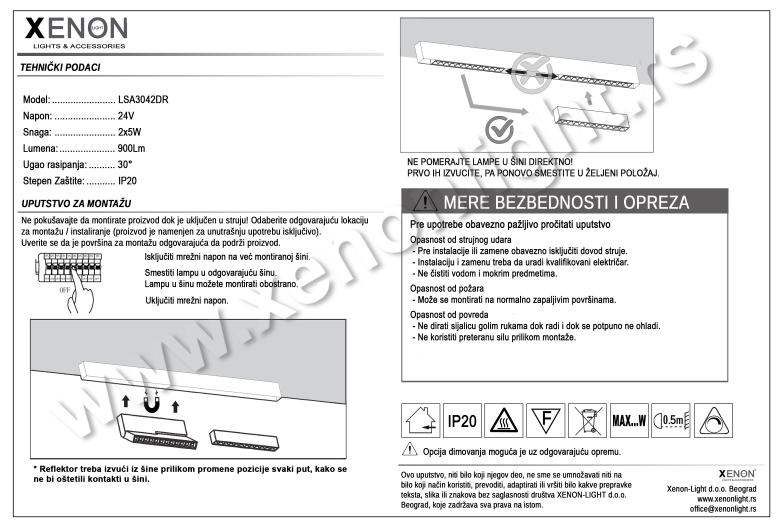 Magnetni led reflektor LSA3042DR 2x5W 24V