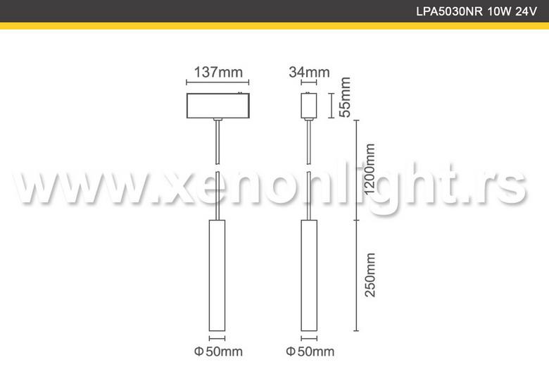 Magnetna led visilica LPA5030NR 10W 24V