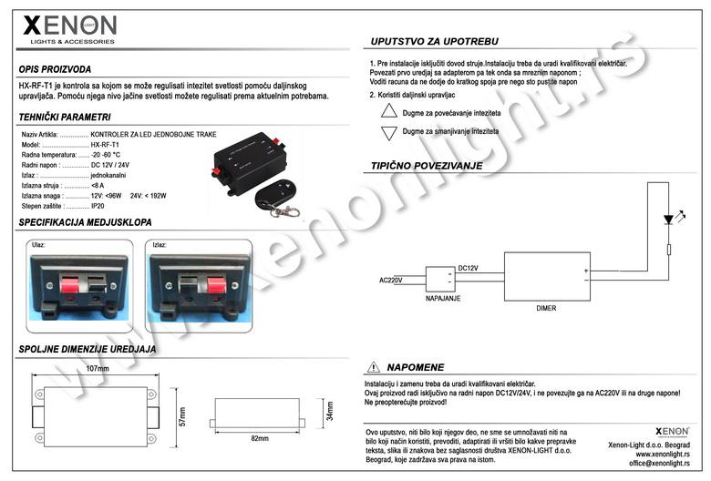 Led dimer HX-RF-T1