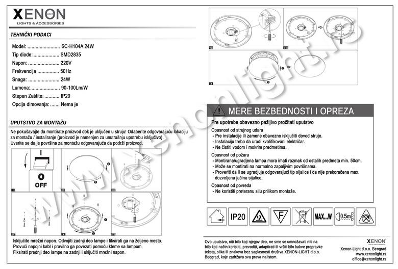 Led Plafonjera-SC-H104A