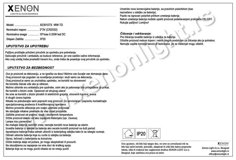 Dekoracija zvezda 623010TS-WW-TD