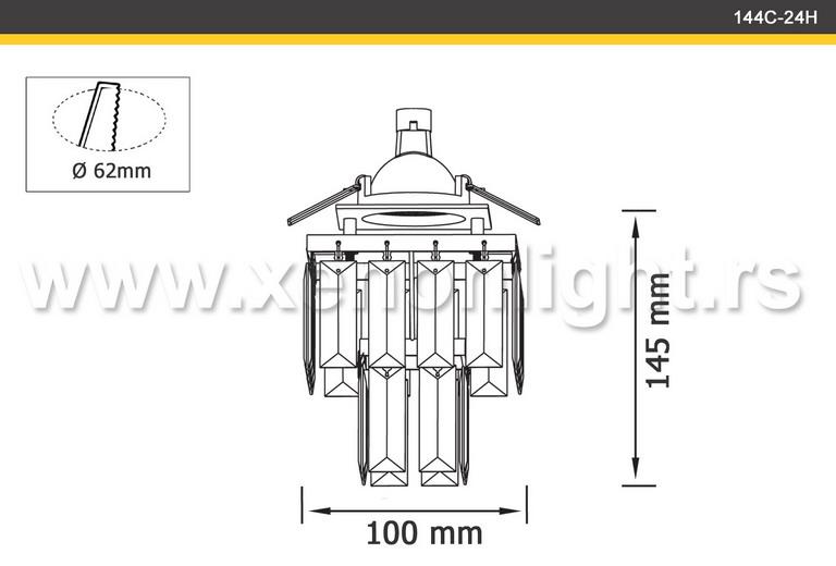Staklena rozetna-144C-24H