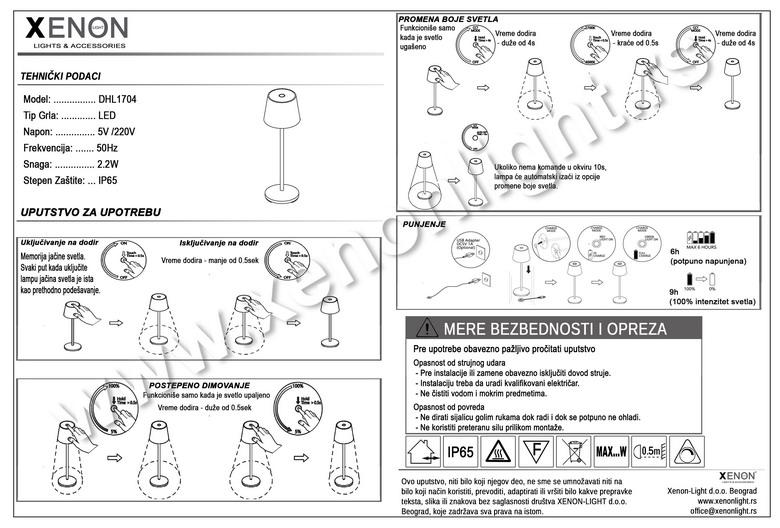 Stona lampa-DHL1704 2.2W