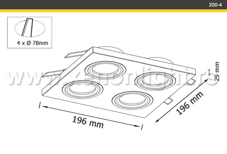 Staklena rozetna-200-4