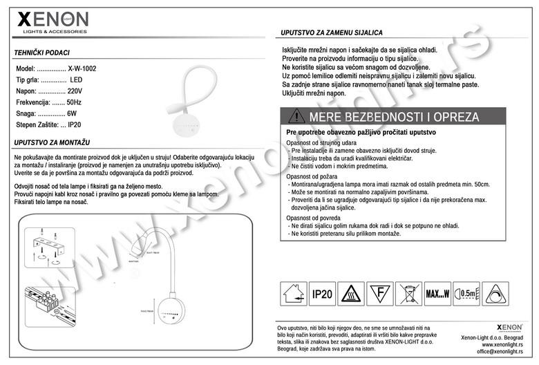 LED SVETILJKA X-W-1002