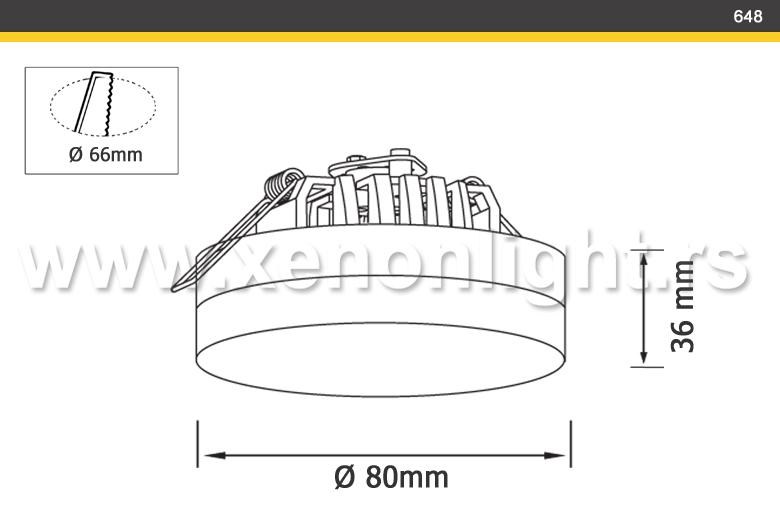Staklena rozetna-648