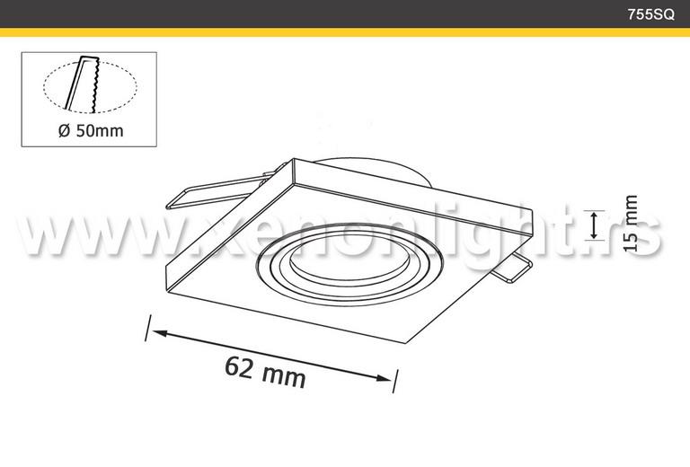 Staklena rozetna-755SQ