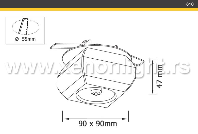 Staklena rozetna-810