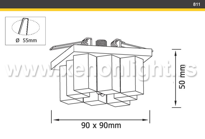 Staklena rozetna-811
