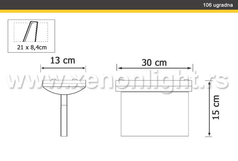 Panik lampa-106 ugradna