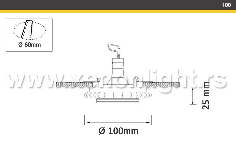 Staklena rozetna-100