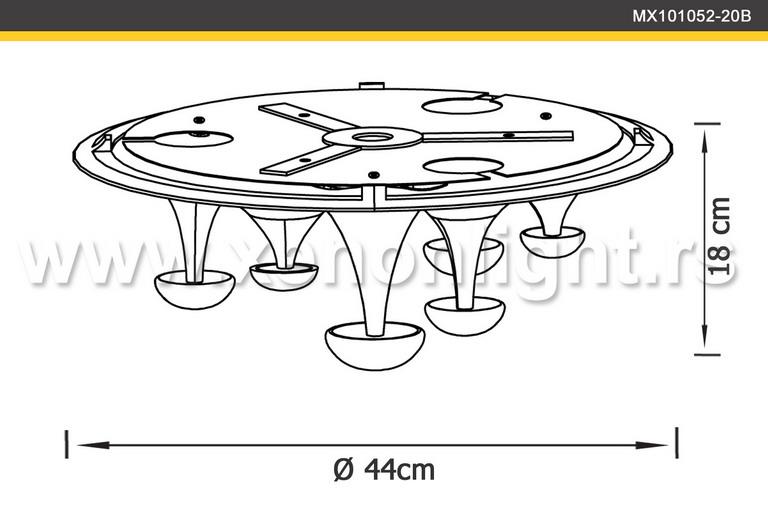 Plafonska lampa-MX101052-20B