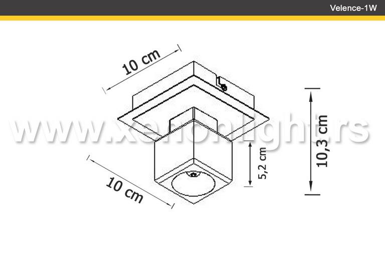 Plafonska lampa-Velence-1W