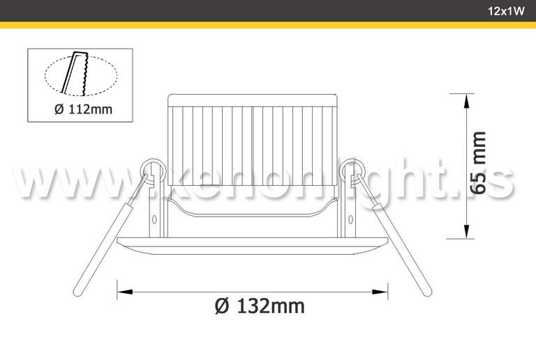 Led rozetna KD-135-12W