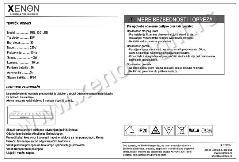 Led panik lampa-1301