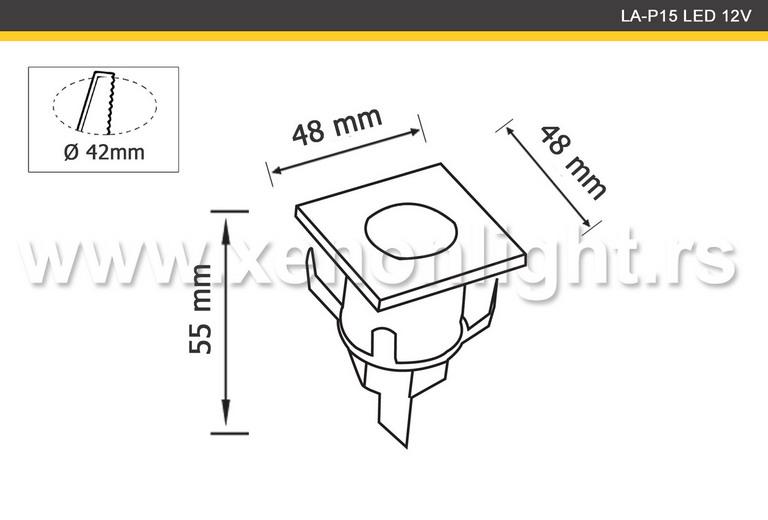 Ugradna-LA-P15 LED 12V