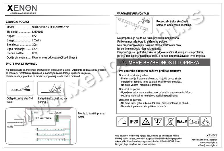 Led traka-5050RGB30D-IP20