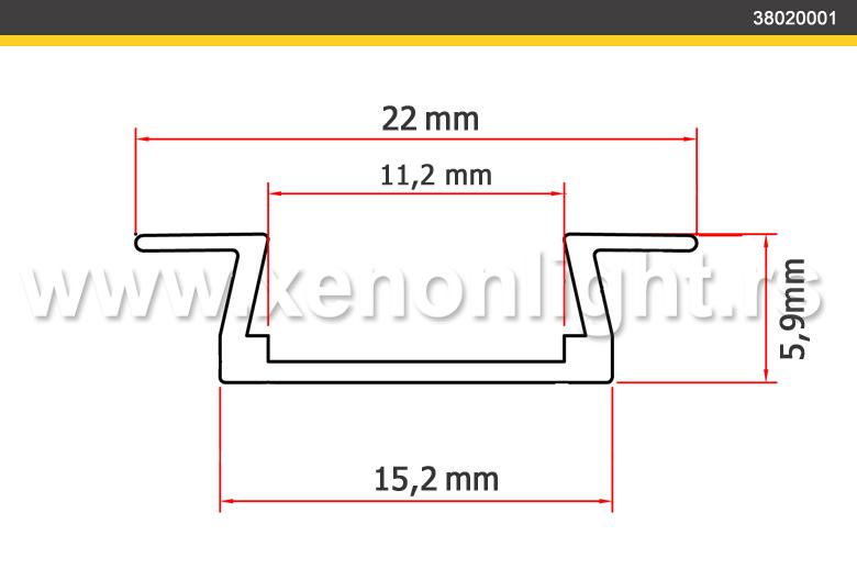 Aluminijumski led profil- ugradni-01