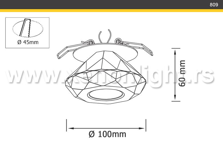 Staklena rozetna-809