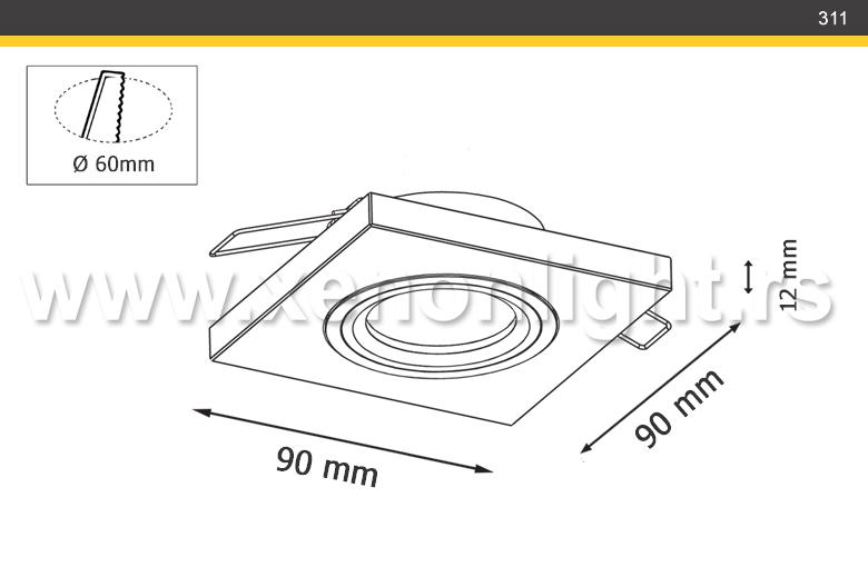 Staklena rozetna-311