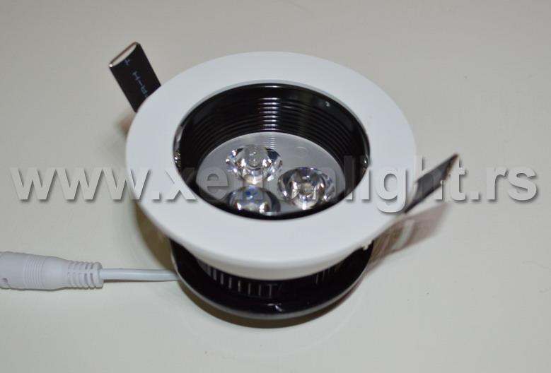 Led rozetna-KD-TCL-3x1W WH/BK krug