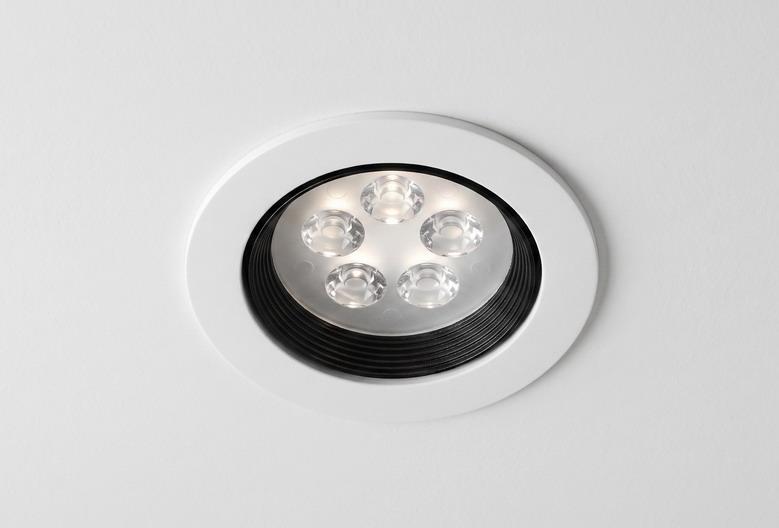 Led rozetna-KD-100-5W WH/BK krug