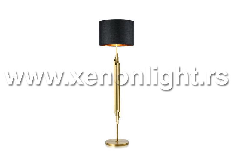 Podna lampa 7032F 160cm E27 BK +GOLD