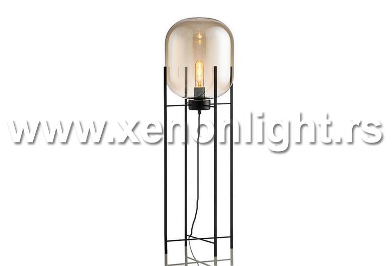 Podna lampa 9355T/L 160cm E27 BK+AMBER
