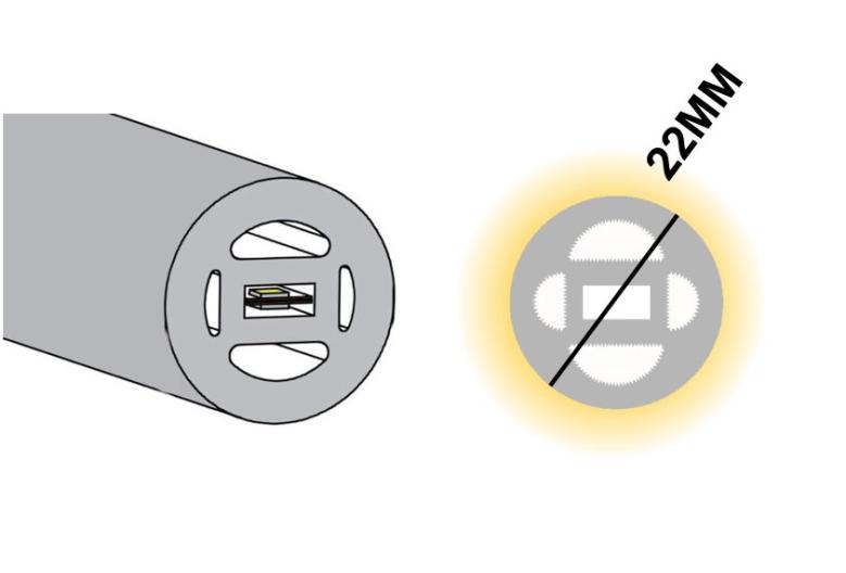 FLEKSI LED NEON SEN-D22-24V 1m / 3m / 5m